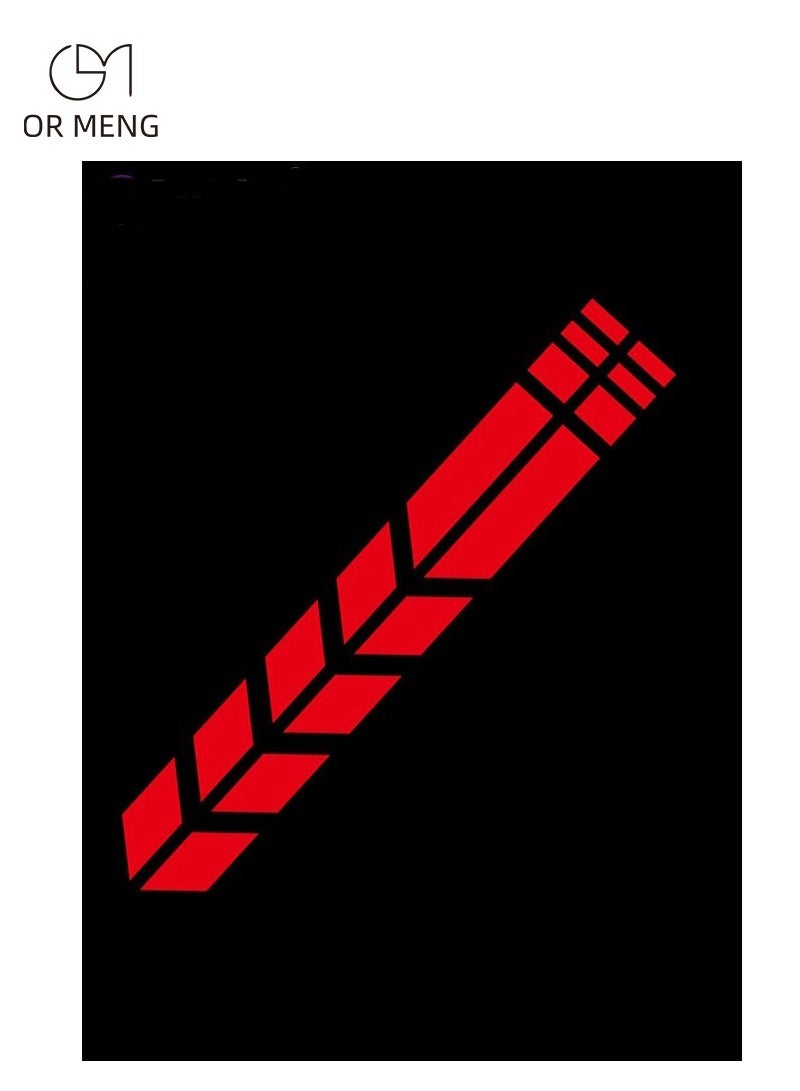 OR MENG 4 Pcs Motorcycle Decorative Sticker, Front Fender Arrow Sticker Decoration Warning Reflective Tape Accessories Universal Motorcycle Decals Graphics (Red) - Image 5